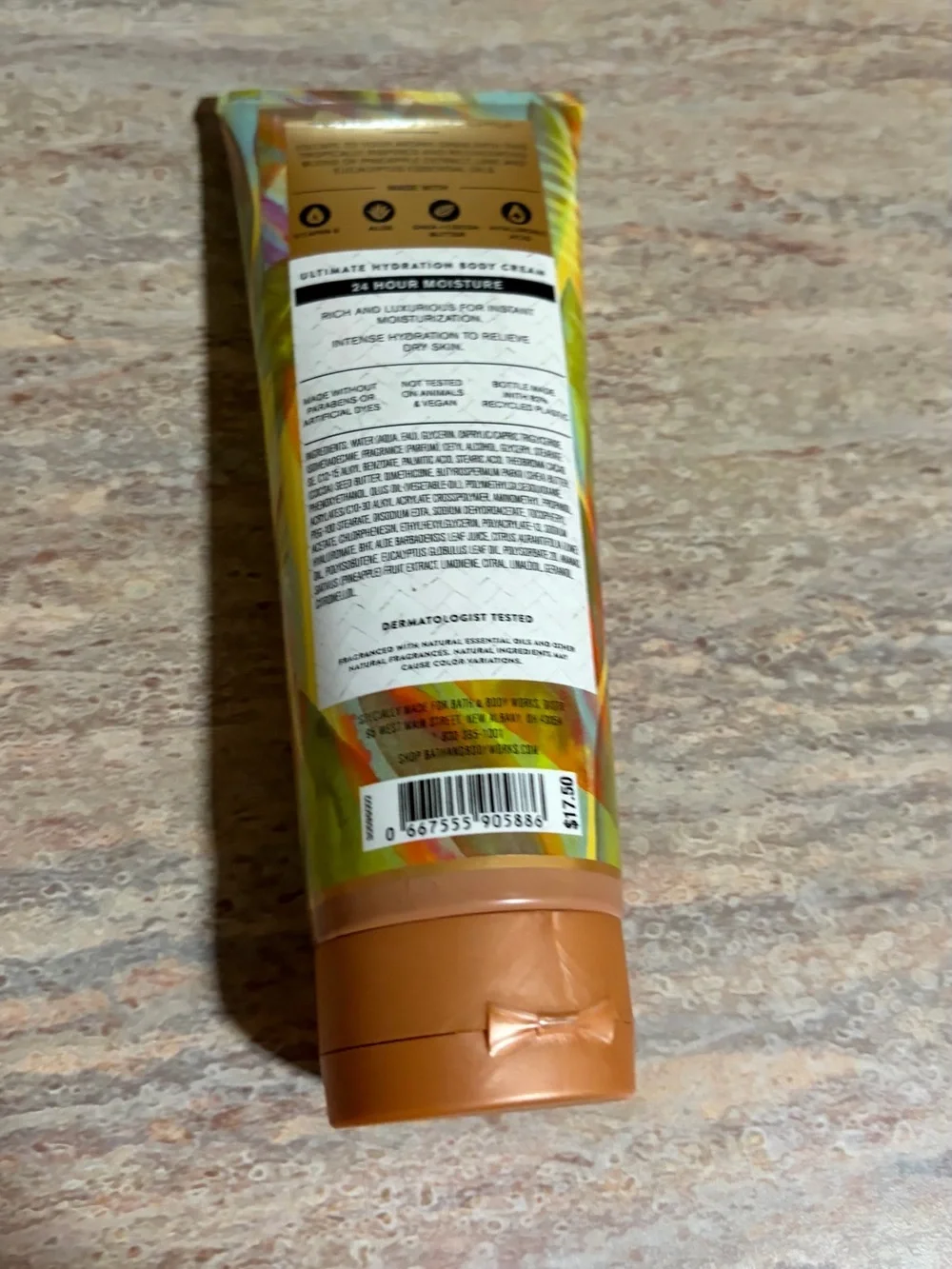 Bath & Body Works Aromatherapy Tropical Yellow Orange Green Tube